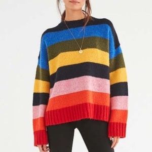 Urban Outfitters Kari Rainbow Oversized Sweater